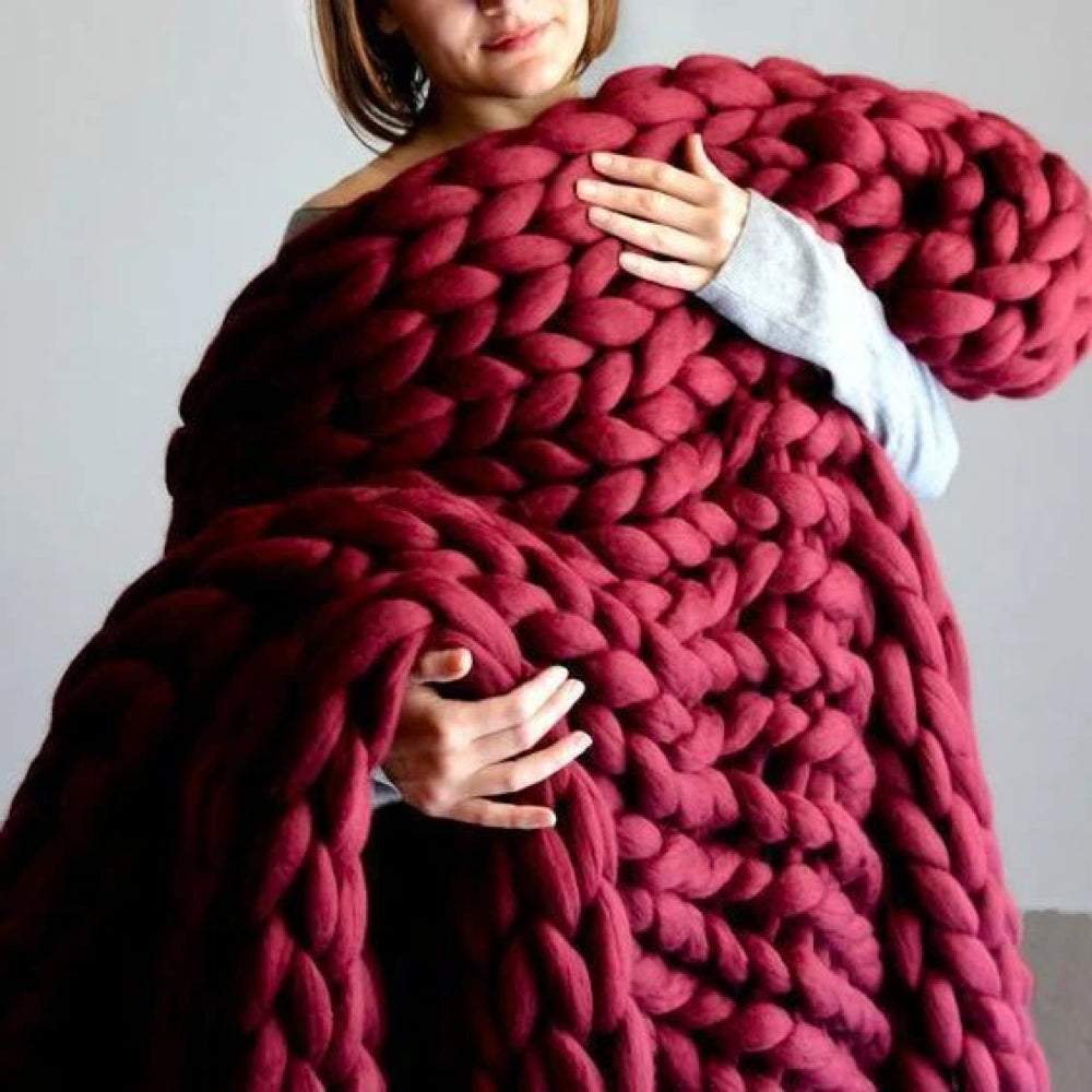 Chunky Knit Blanket - Ultra-Soft Oversized Blanket
