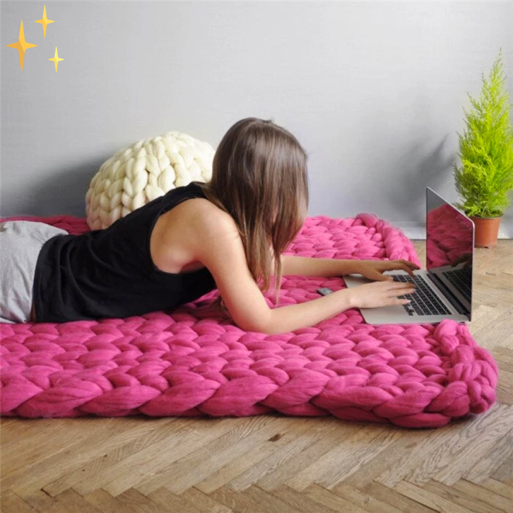 Chunky Knit Blanket - Ultra-Soft Oversized Blanket