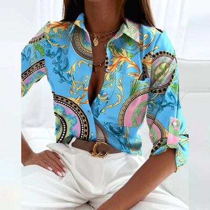 Tailored Women's Blouse with Pointed Collar