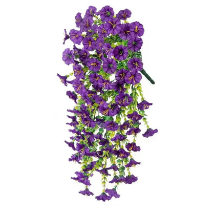 UV-resistant artificial morning glory flower hanging decoration