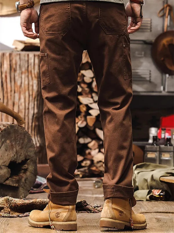 work trousers with multiple pockets