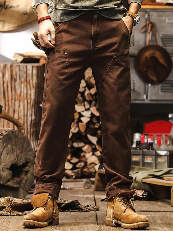 work trousers with multiple pockets