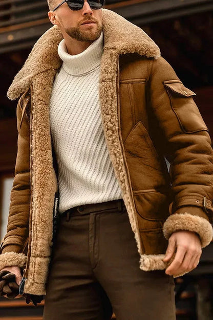 Wouter | Veste en cuir matelassée élégante pour hommes