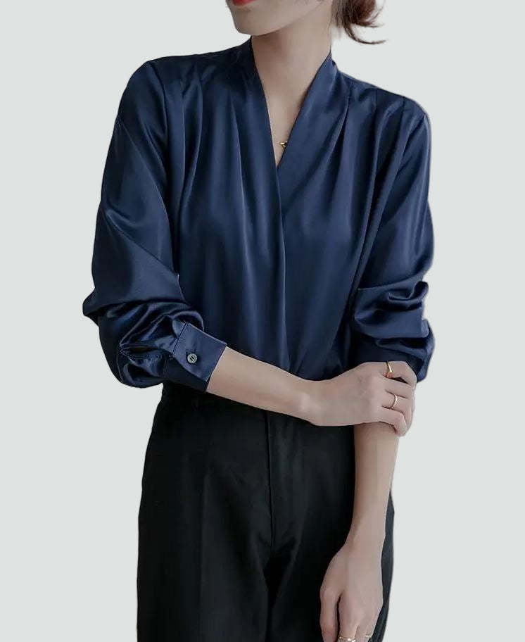 Lola - Satin Blouse with Elegant Appeal