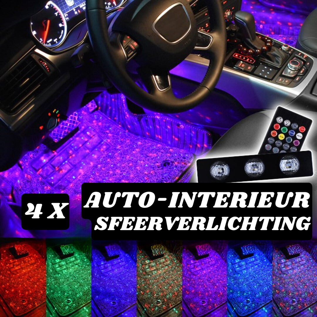 Auto Interior Ambient Lights - (Includes 4 Light Bars)