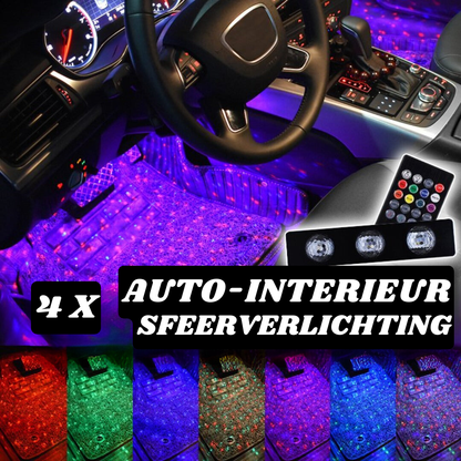 Auto Interior Ambient Lights - (Includes 4 Light Bars)