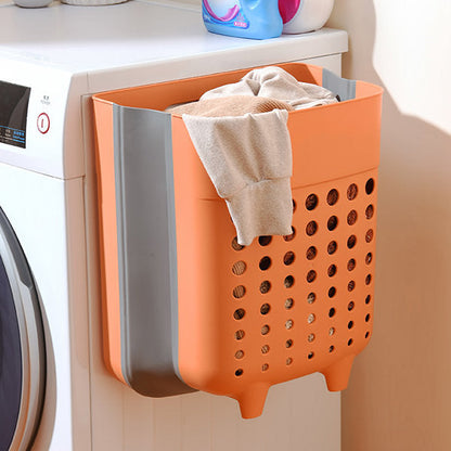 Foldable Wall-Mounted Laundry Basket – Space-Saving and Ventilated