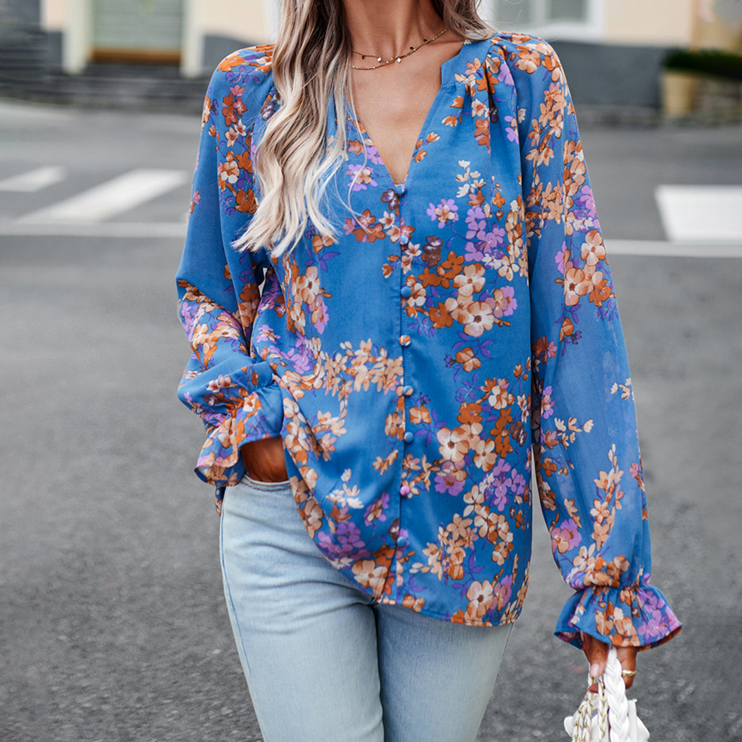 Blouse à imprimé floral d'été