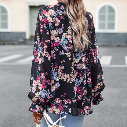 Blouse à imprimé floral d'été