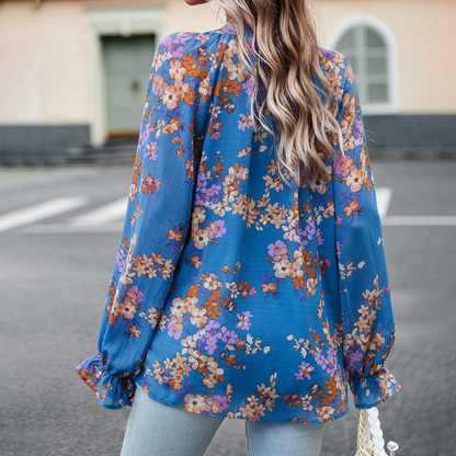 Blouse à imprimé floral d'été