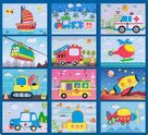 Tavole per puzzle 3D autoadesive | 12 fogli per set