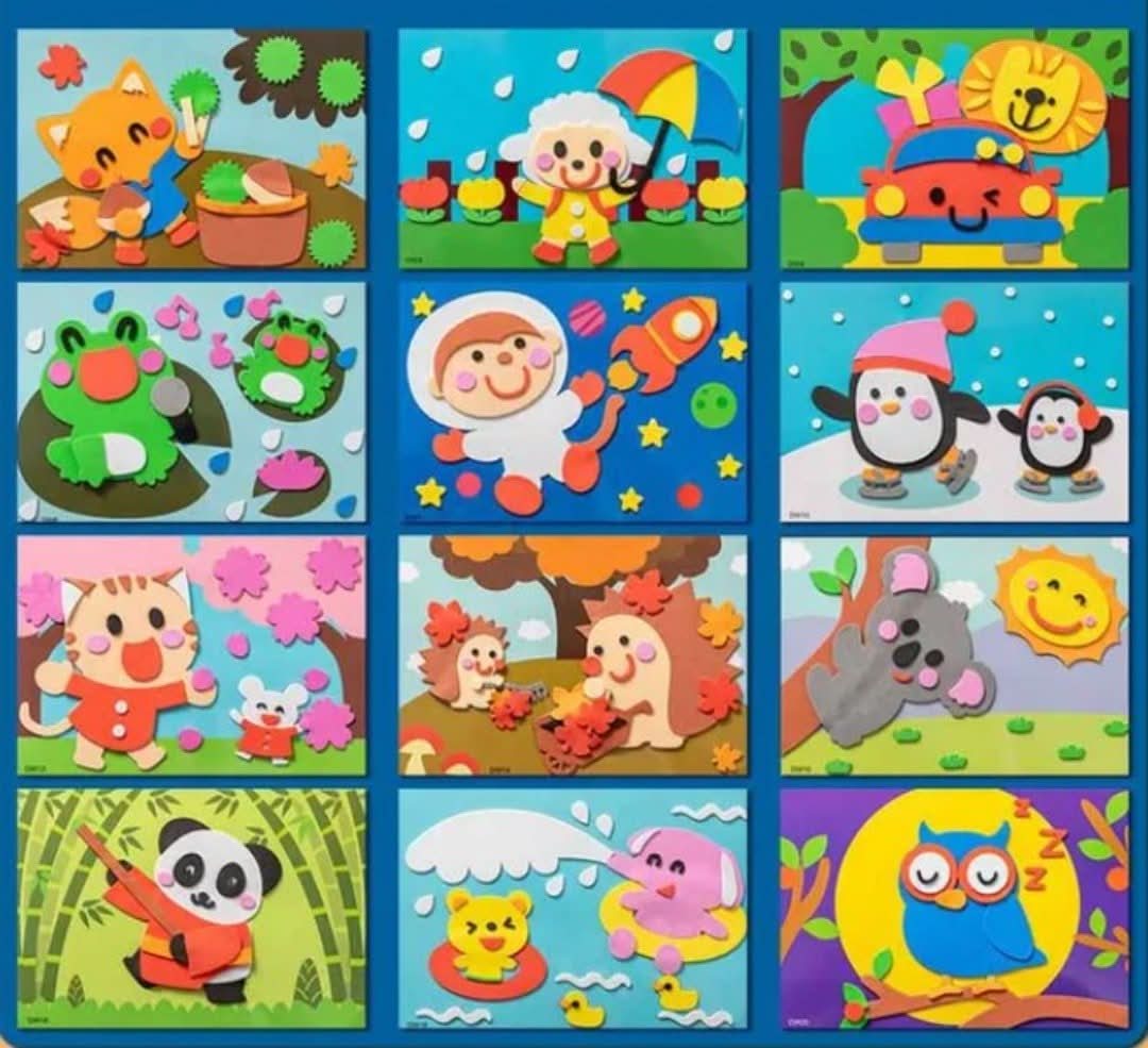 Self-Adhesive 3D Puzzle Boards | 12 Sheets Per Set
