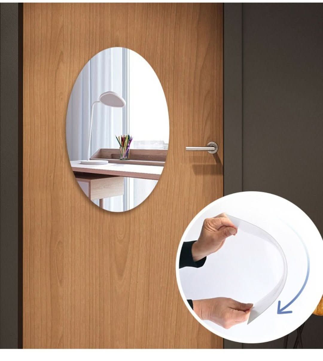 Self-Adhesive Mirror | Oval Shape