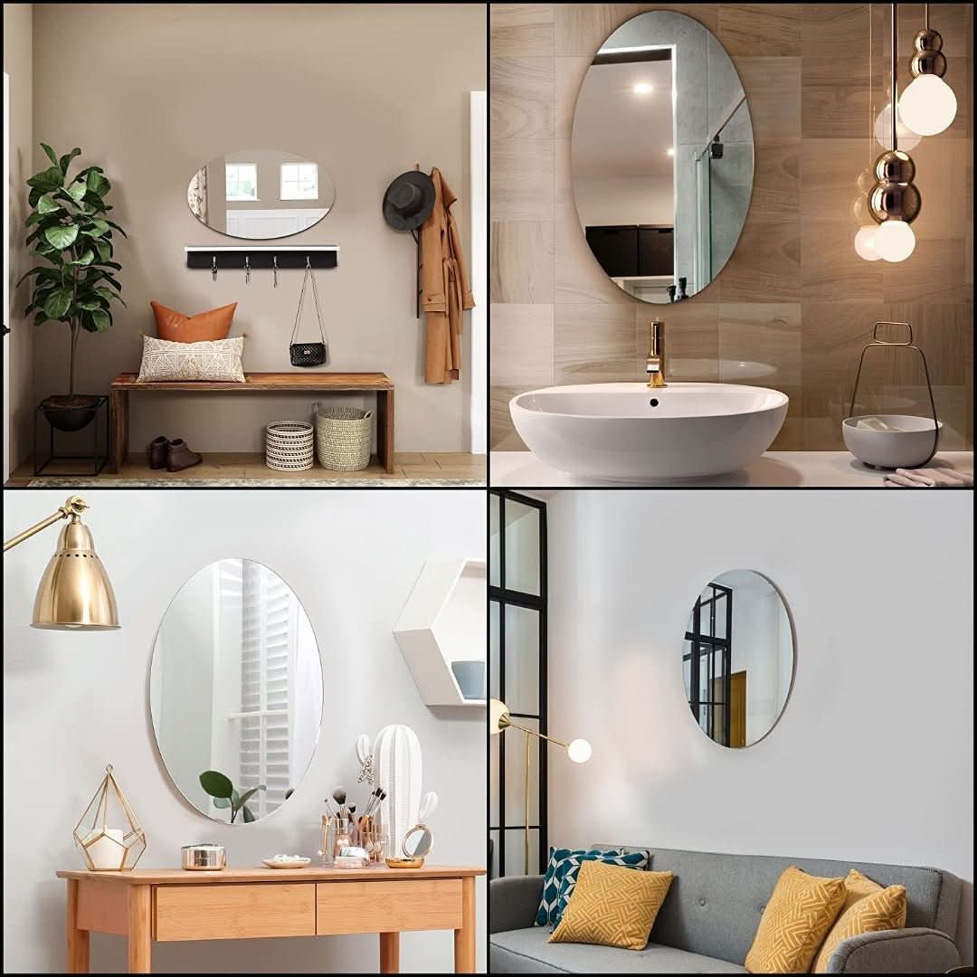Self-Adhesive Mirror | Oval Shape